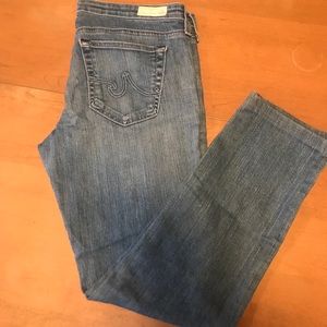 AG Light Wash Straight Leg (Cigarette Cut) Jeans